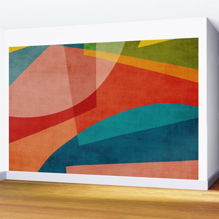 Colorful Unique Modern Playful Artwork Wall Mural Gallery Image 2