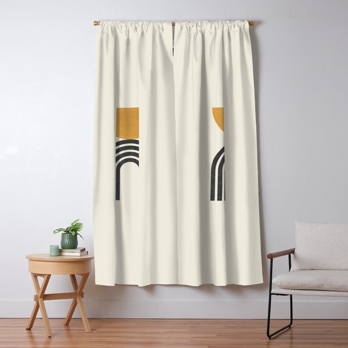 Mid century modern - half sun arch Window Curtain Gallery Image 5
