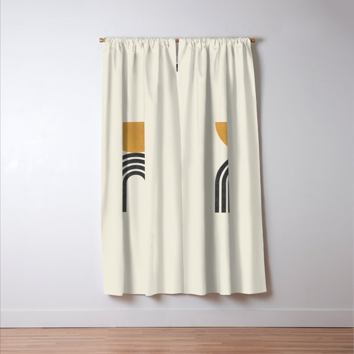 Mid century modern - half sun arch Window Curtain Gallery Image 3