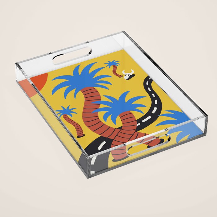 Palmy Road Trippin' Acrylic Tray Gallery Image 1