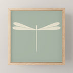 Dragonfly Pattern V Sage Green Mini Art Print Gallery Image 1