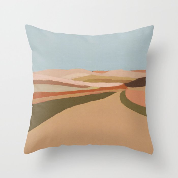 On the Road #2 Throw Pillow Gallery Image 1