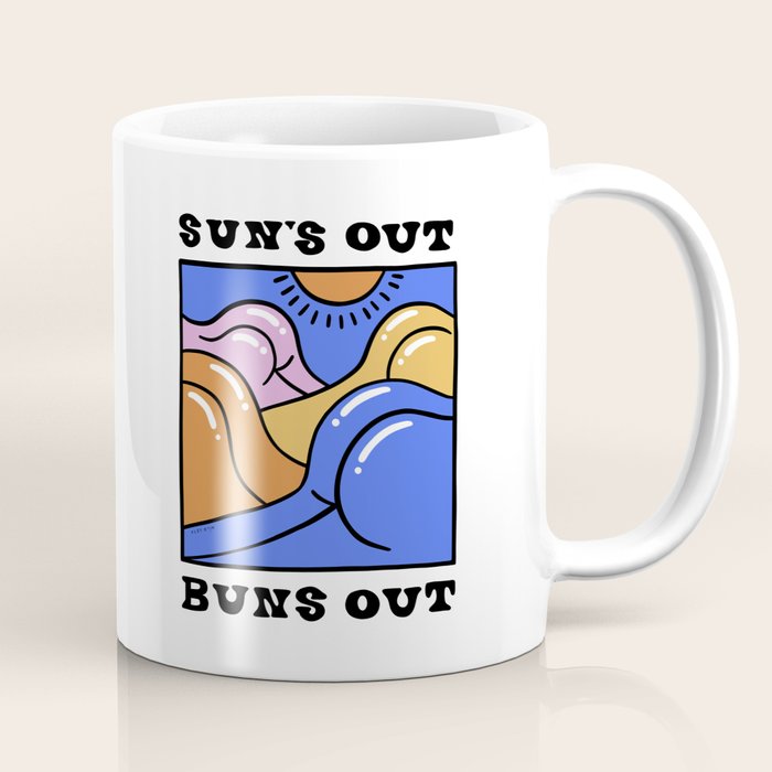 Sun's Out Buns Out (with Lettering) Coffee Mug Gallery Image 1