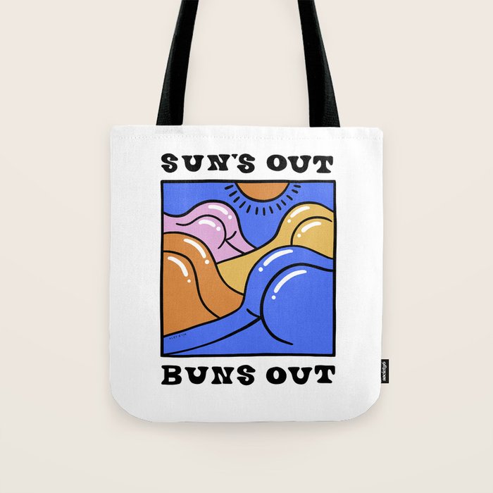 Sun's Out Buns Out (with Lettering) Tote Bag Gallery Image 1