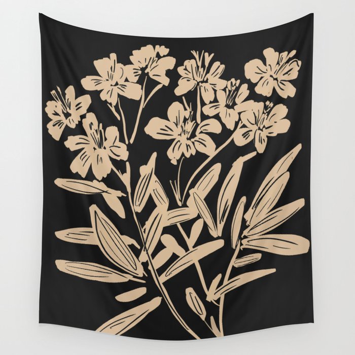 Minimalist Flowers  Wall Tapestry Gallery Image 4