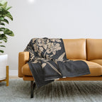 Minimalist Flowers  Throw Blanket Gallery Image 1