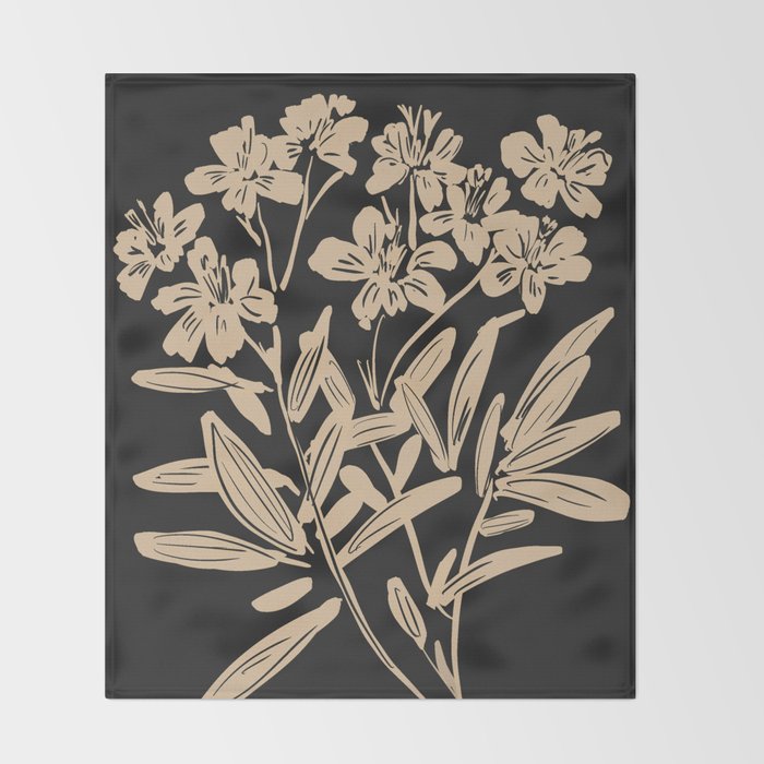 Minimalist Flowers  Throw Blanket Gallery Image 2