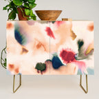 Abstract Watercolor Dreamy Autumn Painting Romantic Botanica Credenza Gallery Image 1