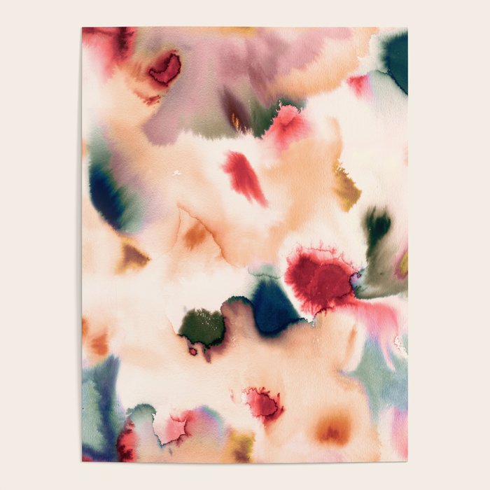 Abstract Watercolor Dreamy Autumn Painting Romantic Botanica Poster Gallery Image 4