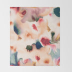 Abstract Watercolor Dreamy Autumn Painting Romantic Botanica Throw Blanket Gallery Image 2