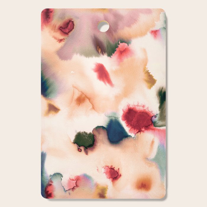 Abstract Watercolor Dreamy Autumn Painting Romantic Botanica Cutting Board Gallery Image 1