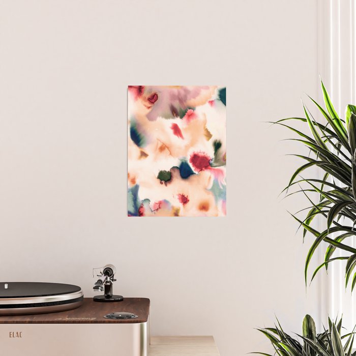 Abstract Watercolor Dreamy Autumn Painting Romantic Botanica Poster Gallery Image 2