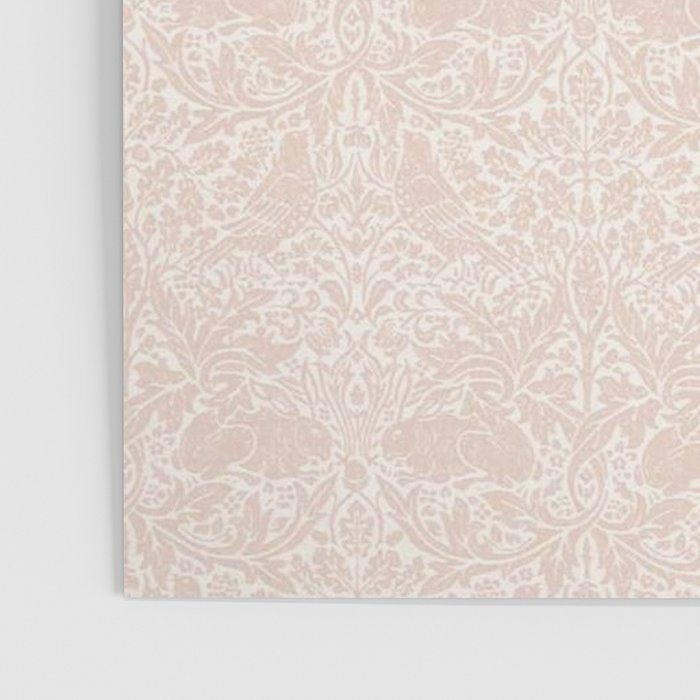 William Morris Brer Rabbit Faded Sea Pink Vintage Pattern Poster Gallery Image 3