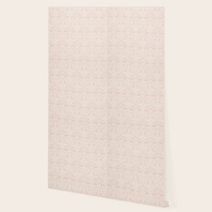 William Morris Brer Rabbit Faded Sea Pink Vintage Pattern Wallpaper Gallery Image 2