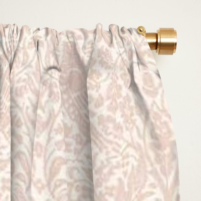 William Morris Brer Rabbit Faded Sea Pink Vintage Pattern Window Curtain Gallery Image 2