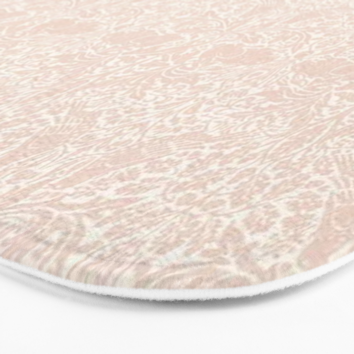 William Morris Brer Rabbit Faded Sea Pink Vintage Pattern Bath Mat Gallery Image 3