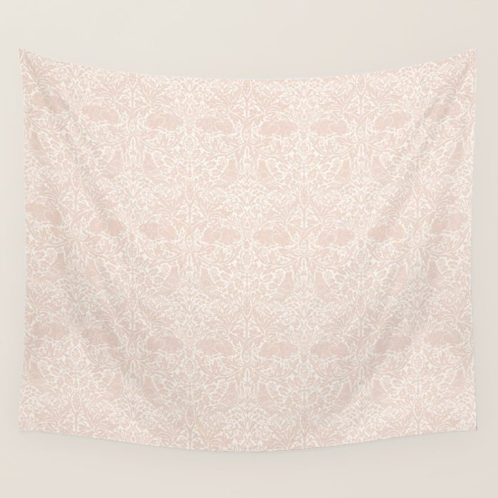 William Morris Brer Rabbit Faded Sea Pink Vintage Pattern Wall Tapestry Gallery Image 4