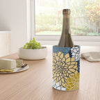 Chrysanthemum Willow, Floral Prints, Blue and Yellow Wine Chiller Gallery Image 4