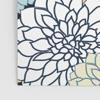 Chrysanthemum Willow, Floral Prints, Blue and Yellow Poster Gallery Image 3