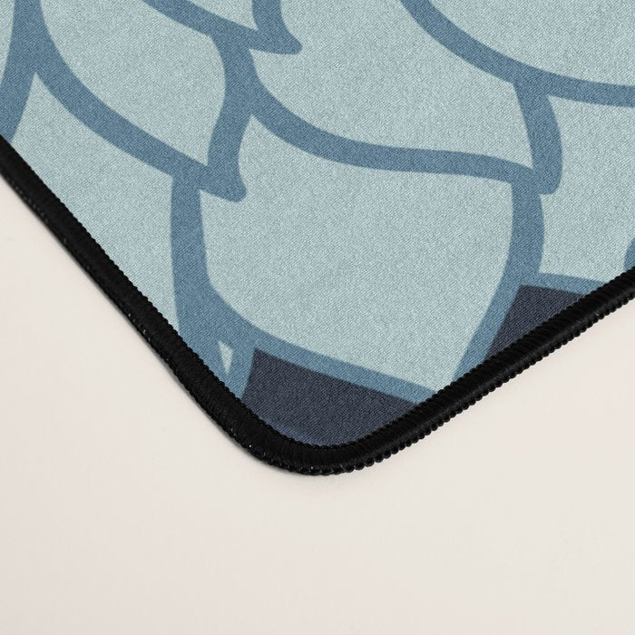 Chrysanthemum Willow, Floral Prints, Blue and Yellow Desk Mat Gallery Image 4