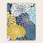Chrysanthemum Willow, Floral Prints, Blue and Yellow Notebook Gallery Image 4