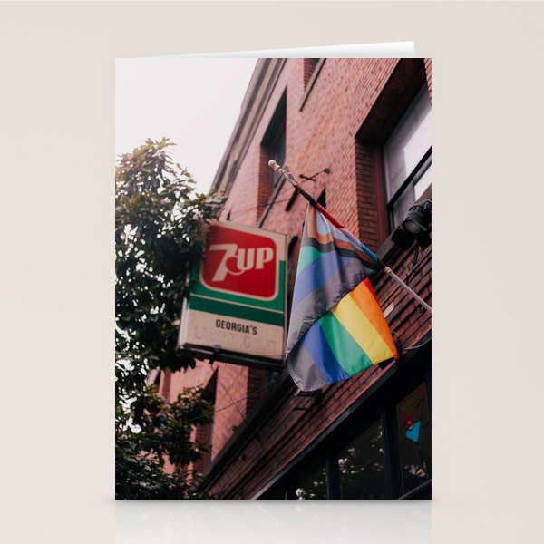 Pride Flag City Photo Stationery Card Gallery Image 1