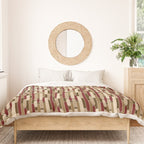Modern Tabs in Brown, Burgundy and Tan Duvet Cover Gallery Image 3
