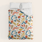 Echo of Innocence | Botanical Nature Eclectic Plants | Vintage Floral Rustic Spring Garden Blossom Duvet Cover Gallery Image 6