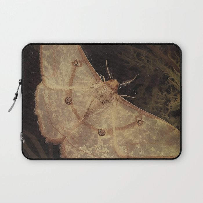 White Moth Insect Goth Dark Laptop Sleeve Gallery Image 1