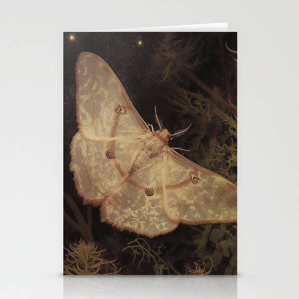 White Moth Insect Goth Dark Stationery Card Gallery Image 1