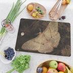 White Moth Insect Goth Dark Cutting Board Gallery Image 2