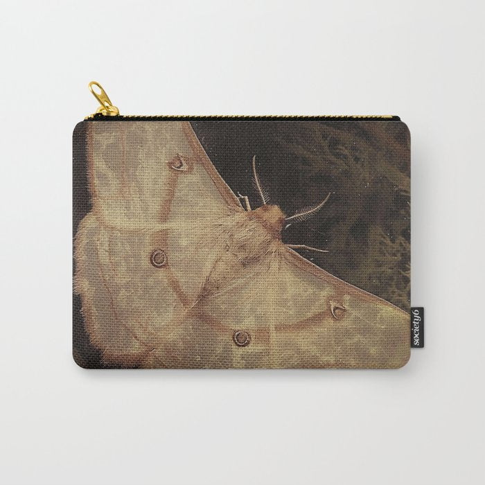 White Moth Insect Goth Dark Carry All Pouch Gallery Image 1