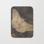White Moth Insect Goth Dark Bath Mat Gallery Image 1