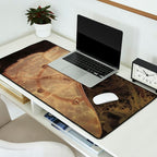 White Moth Insect Goth Dark Desk Mat Gallery Image 2