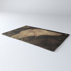 White Moth Insect Goth Dark Rug Gallery Image 3