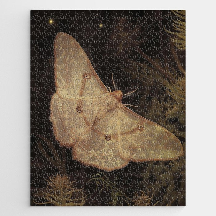 White Moth Insect Goth Dark Jigsaw Puzzle Gallery Image 1