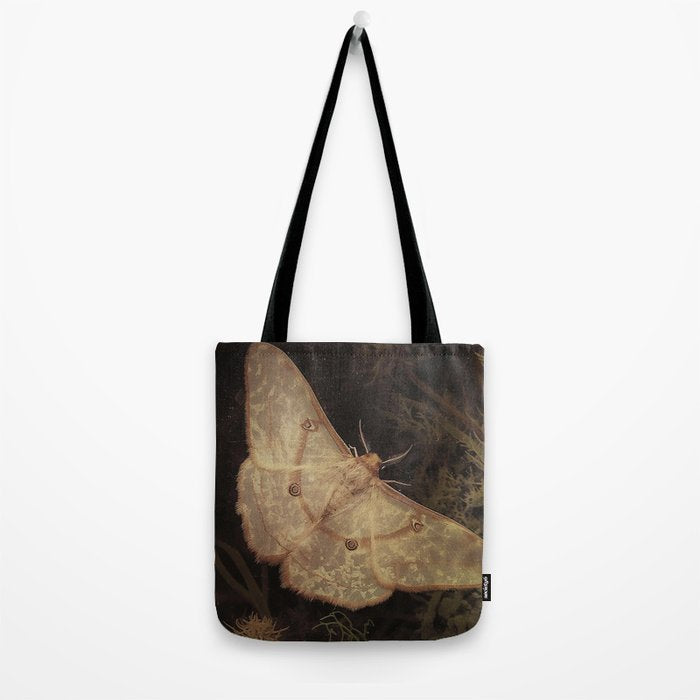 White Moth Insect Goth Dark Tote Bag Gallery Image 2