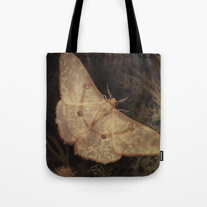 White Moth Insect Goth Dark Tote Bag Gallery Image 1