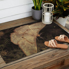 White Moth Insect Goth Dark Outdoor Rug Gallery Image 2