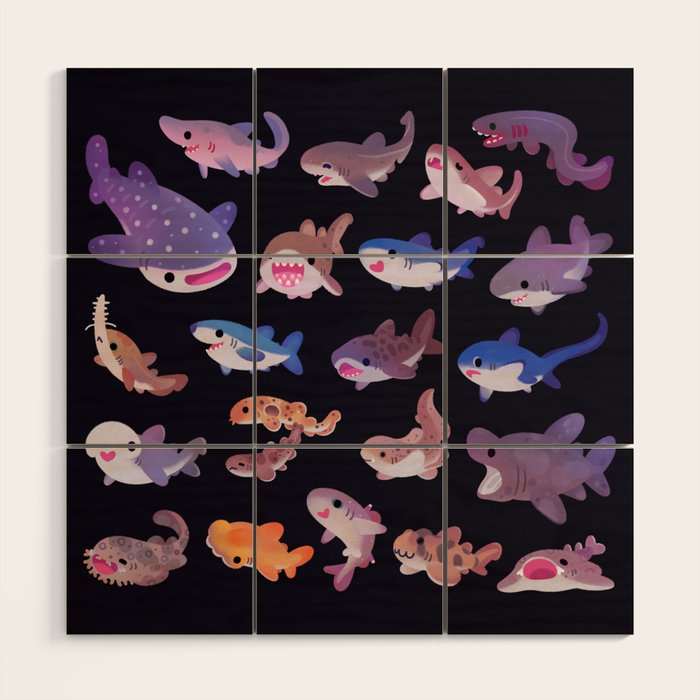 Shark day Wood Wall Art Gallery Image 1