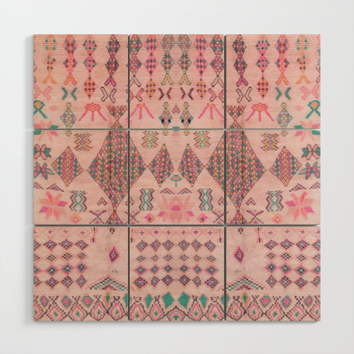 Traditional Moroccan Berber Style Design D1 Wood Wall Art Gallery Image 1