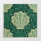 Seashell - sea green Wood Wall Art Gallery Image 1