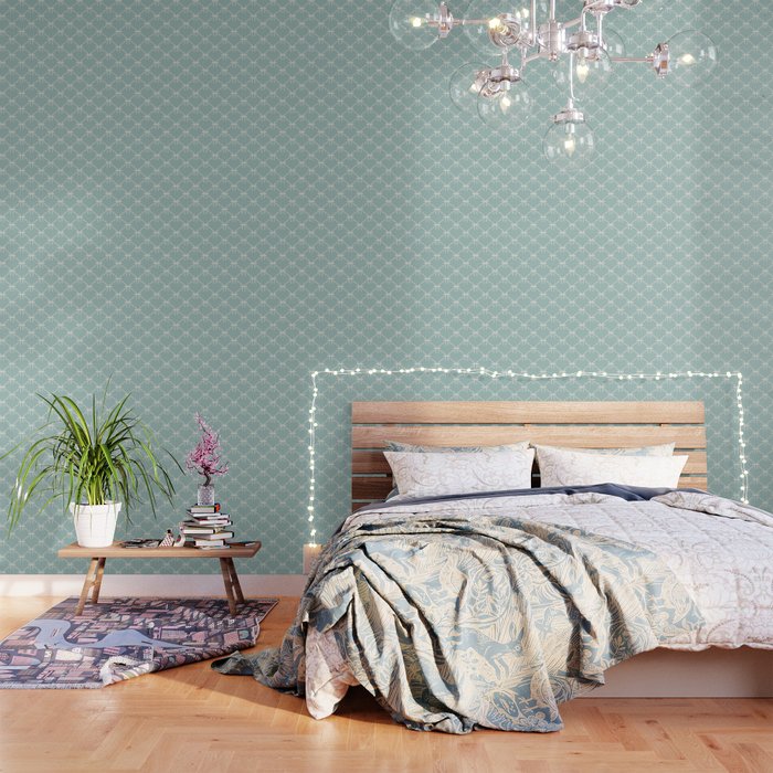 Bows & Ribbons Pattern XXVIII Pastel Mint Green Wallpaper Gallery Image 3