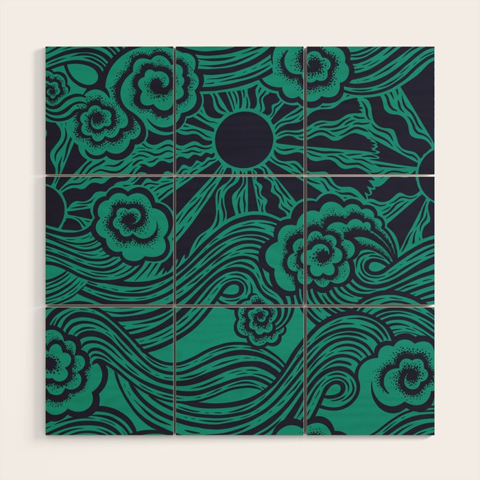 Happy Waves Wood Wall Art Gallery Image 1