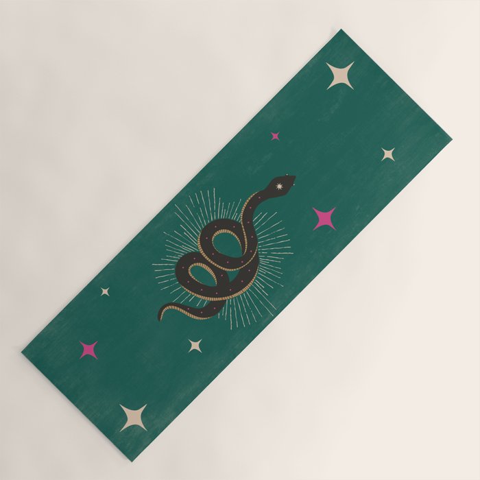 Slither - Green Yoga Mat Gallery Image 1