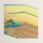 Waters of Goh - Ocean Nature Landscape in Yellow and Blue Wrapping Paper Gallery Image 3