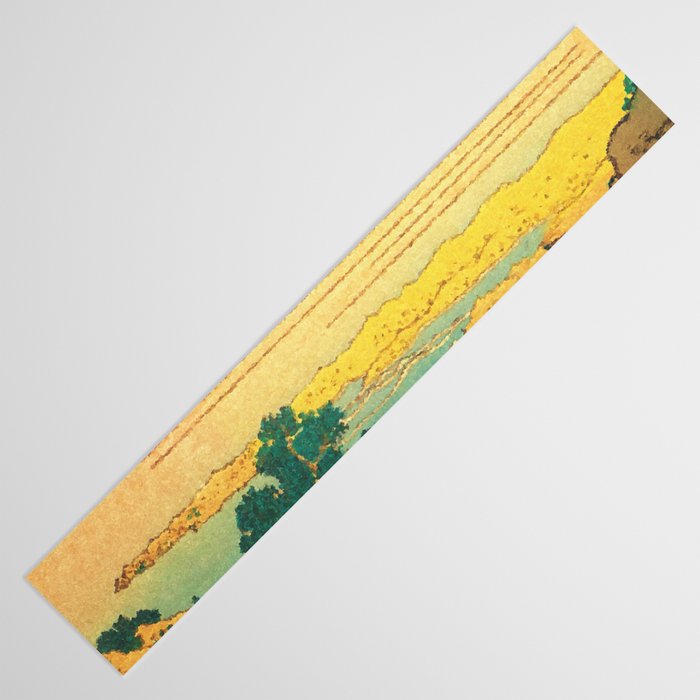 Waters of Goh - Ocean Nature Landscape in Yellow and Blue Table Runner Gallery Image 3