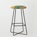 Waters of Goh - Ocean Nature Landscape in Yellow and Blue Stool Gallery Image 1