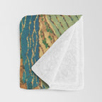 Waters of Goh - Ocean Nature Landscape in Yellow and Blue Throw Blanket Gallery Image 3