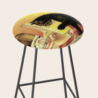 Absinthe Bourgeois Black Cat Vintage Stool Gallery Image 2